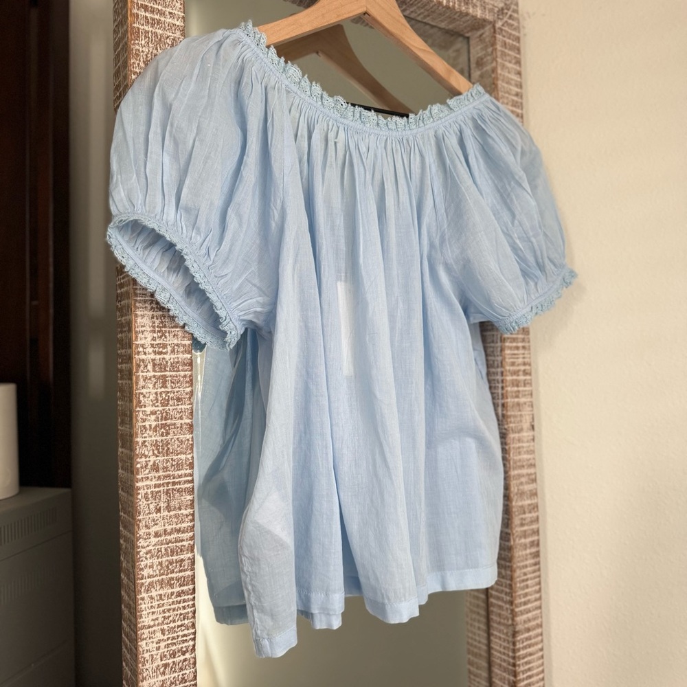 Doen Frederica Top in Icy Blue - Picture 3 of 9
